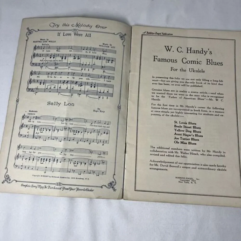 Vintage 1920 Wc Handys Famous Comic Blues For‎ Ukulele